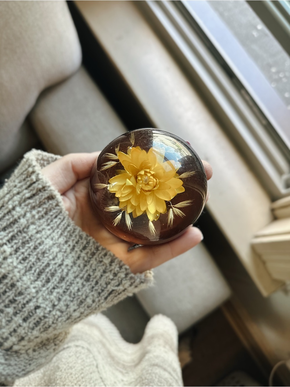Vintage Floral Paperweight